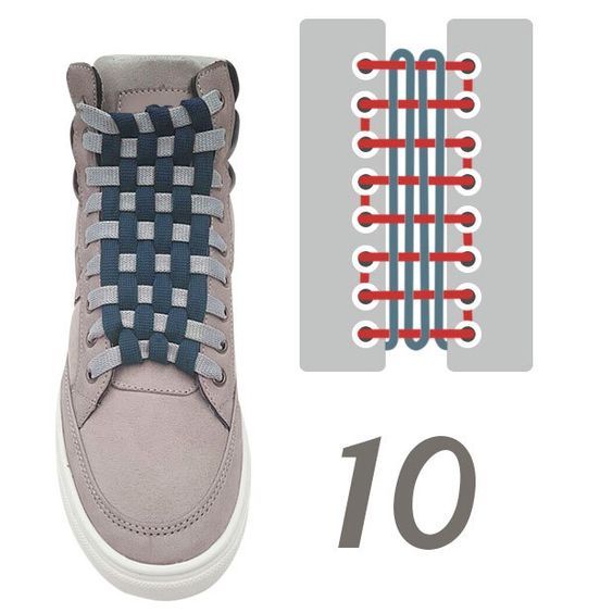 آموزش تصویری بستن بند کفش اسپرت | 15 روش جالب بستن بند کفش