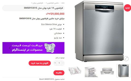 امکانات تا چه میزان بر قیمت ماشین ظرفشویی اثر میگذارد؟