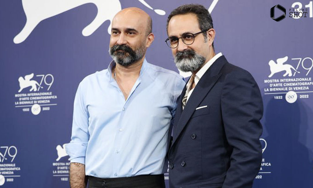 وحید و علی جلیلوند در فوتوکال فیلم شب داخلی دیوار جشنواره ونیز 2022