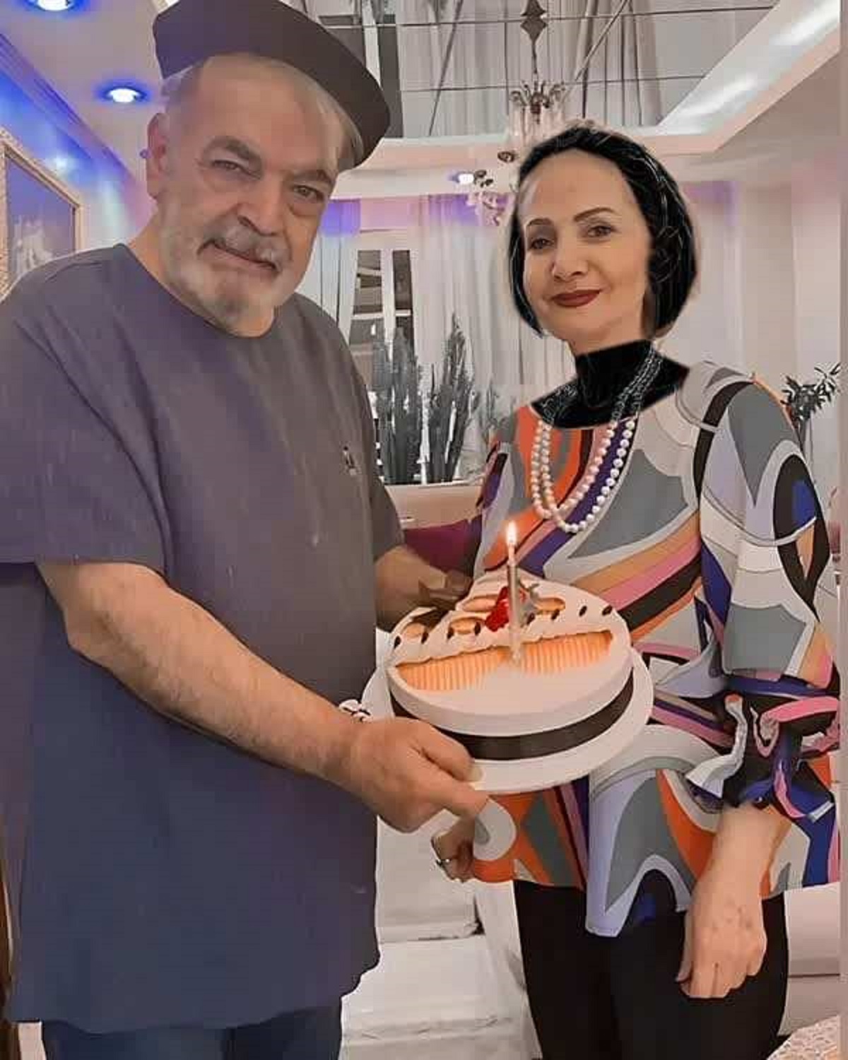 حمید لولایی و همسرش